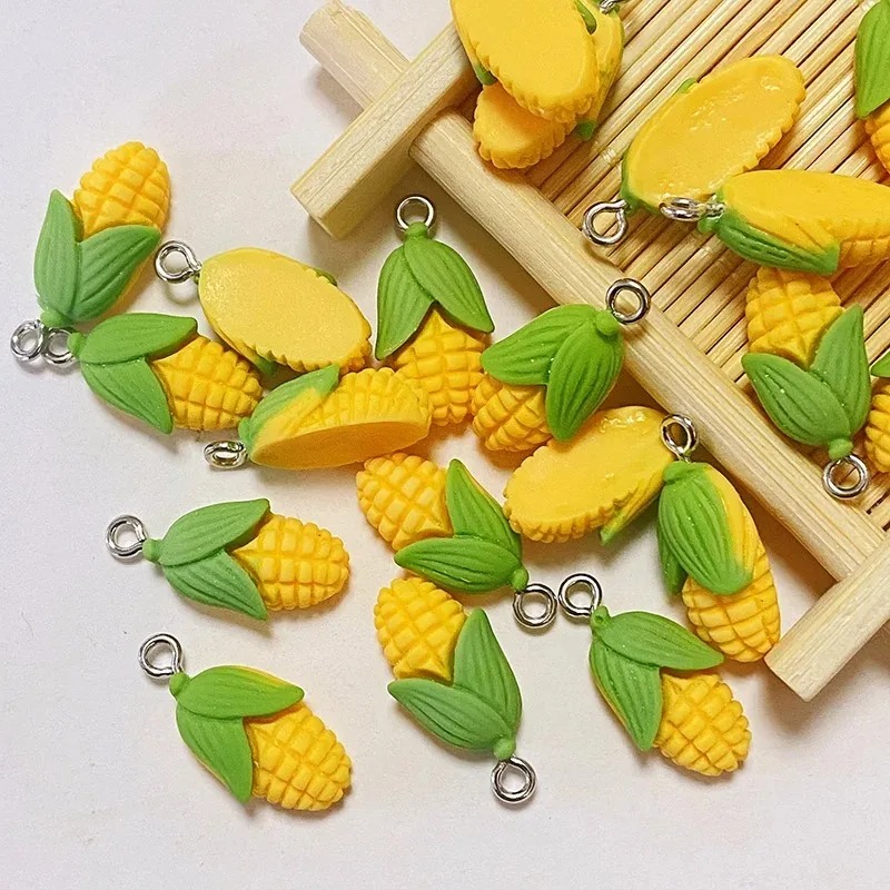 20Pcs Funny Mini Corn Vegetabl - Resin Art Earrings 评论和价格