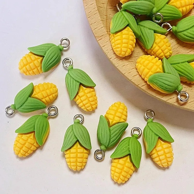 20Pcs Funny Mini Corn Vegetabl - Resin Art Earrings 评论和价格