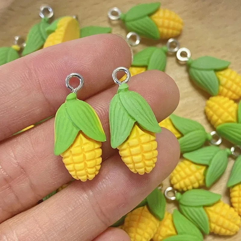20Pcs Funny Mini Corn Vegetabl - Resin Art Earrings 评论和价格