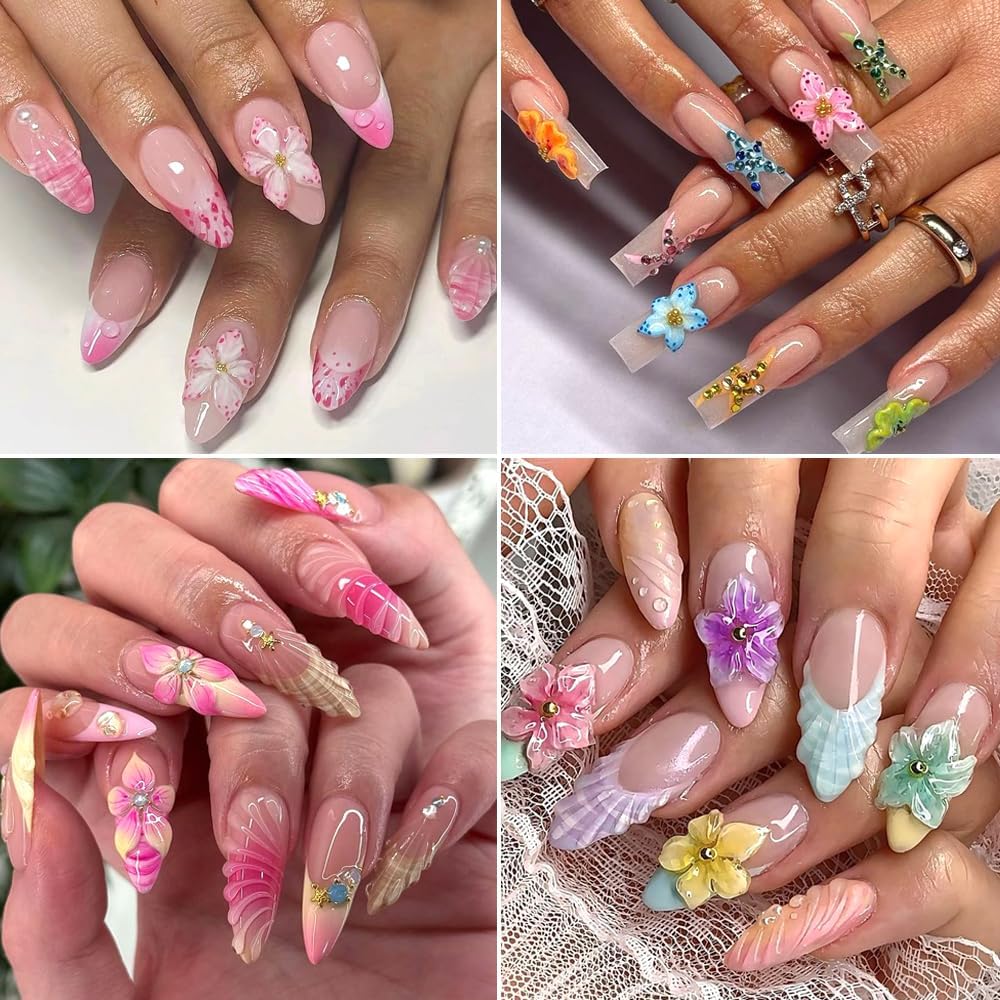 3D Flowers Nail Mold DIY Silic - Resin Art Templates Free 评论和价格