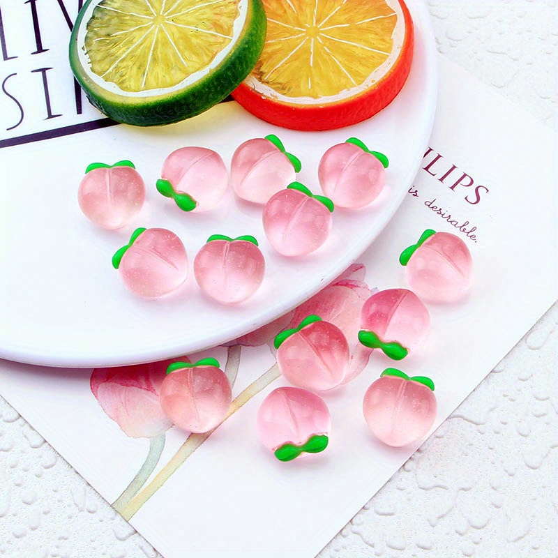 10Pcs New Transparent Peach Fl - Resin Art Diy Kit 评论和价格