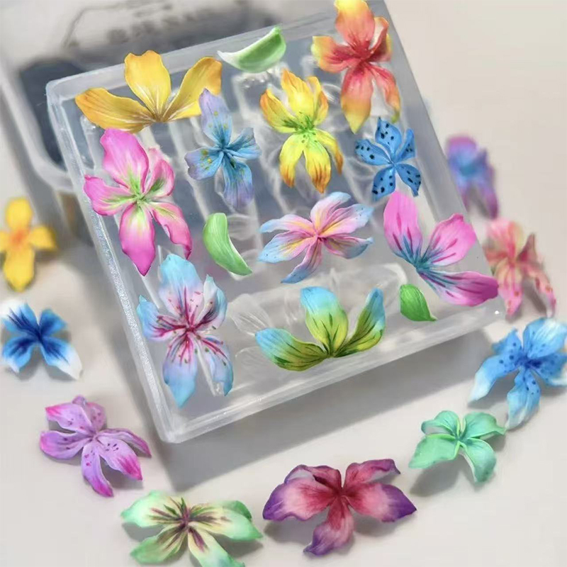 **1PC 3D Flowers Nail Mold DIY - Resin Art Templates Free 评论和价格