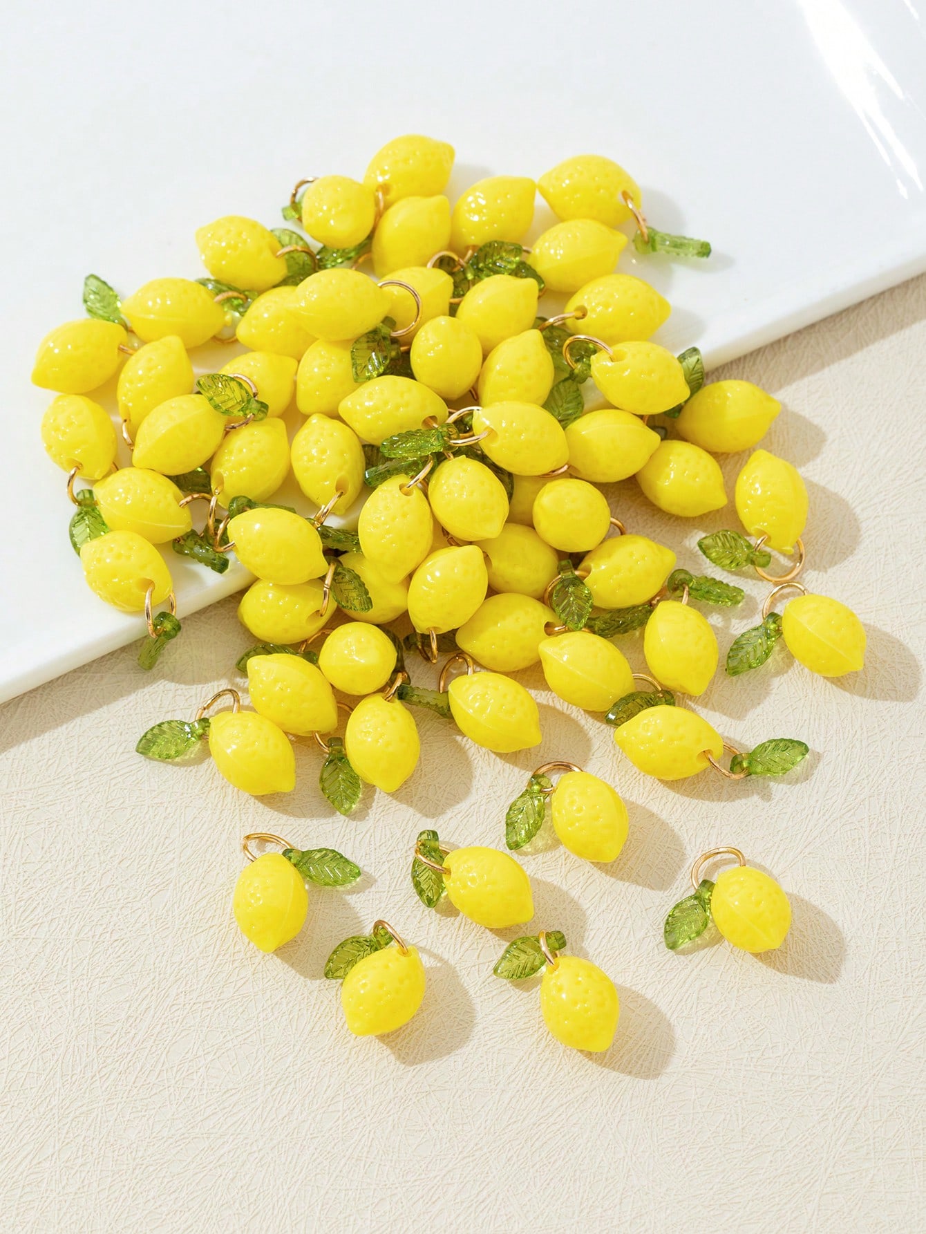 10Pcs 3D Lemon Resin Charms Pe - Resin Art Earrings 评论和价格