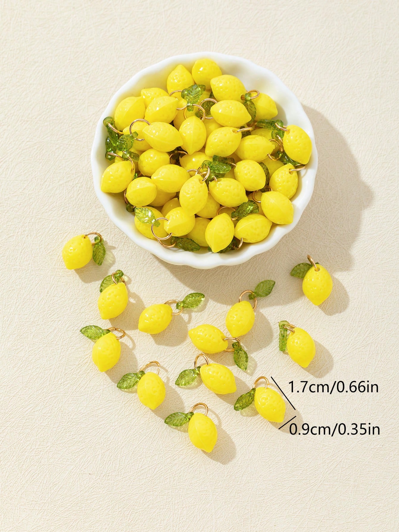 10Pcs 3D Lemon Resin Charms Pe - Resin Art Earrings 评论和价格