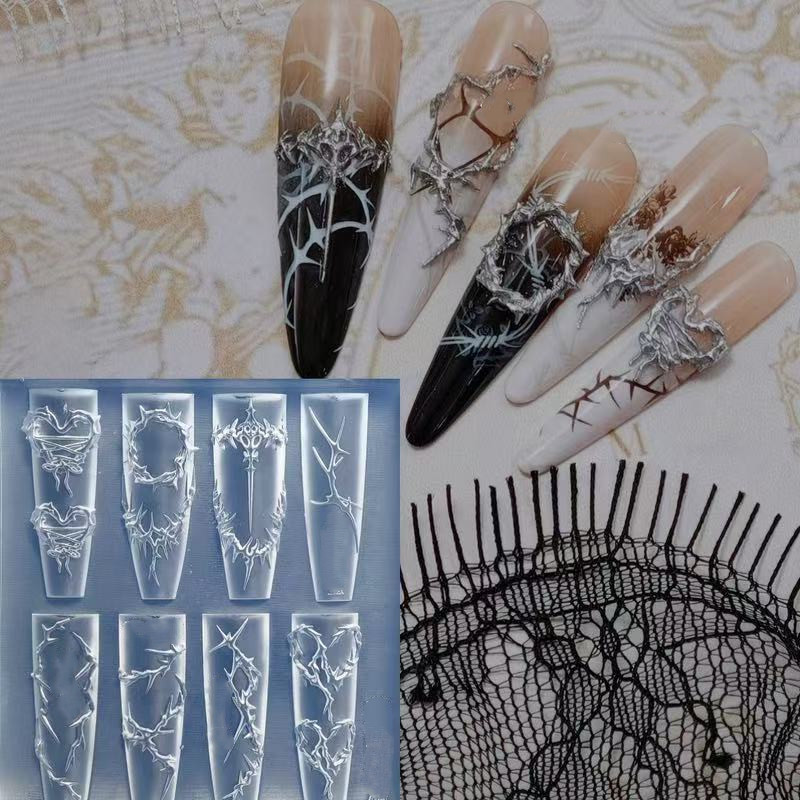 3D thorns Nail Design Silicone - Resin Art Templates Free 评论和价格
