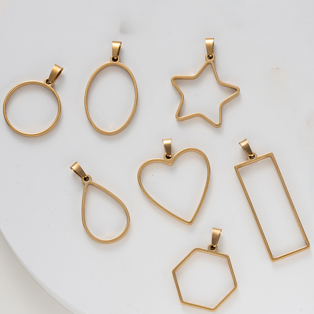 5pcs Stainless Steel Open Back - Resin Art Earrings 评论和价格