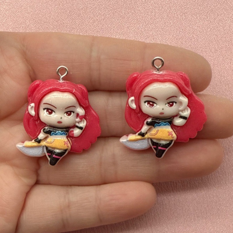 10pcs resin cartoon pendant, D - Resin Art Earrings 评论和价格
