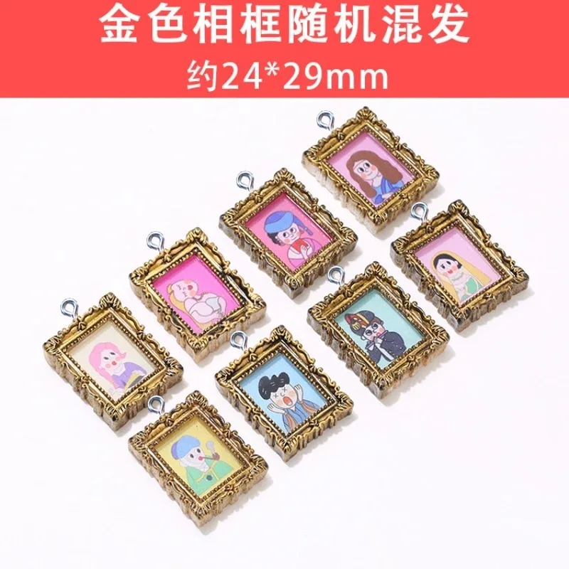 10Pcs Flatback Cabochon Vintag - Resin Art Earrings 评论和价格