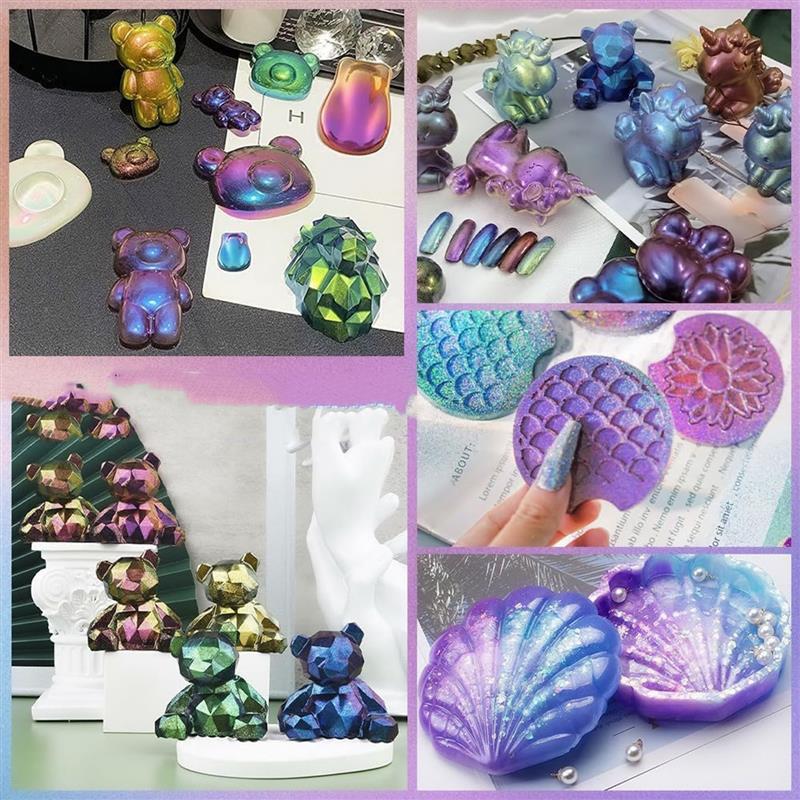 3g Mirror Chameleons Resin Pig - Glitter Powder Resin 评论和价格