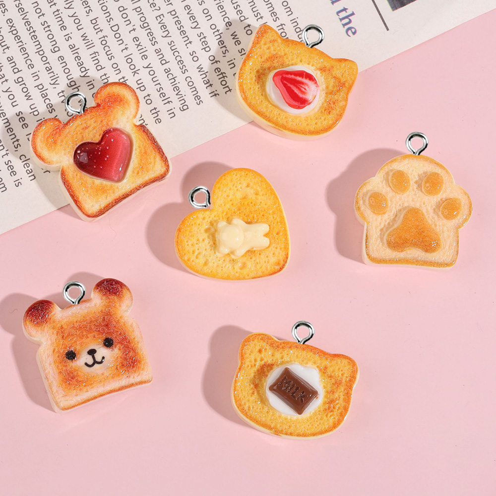 10pcs Heart Bear Cat Animal Sh - Resin Art Earrings 评论和价格
