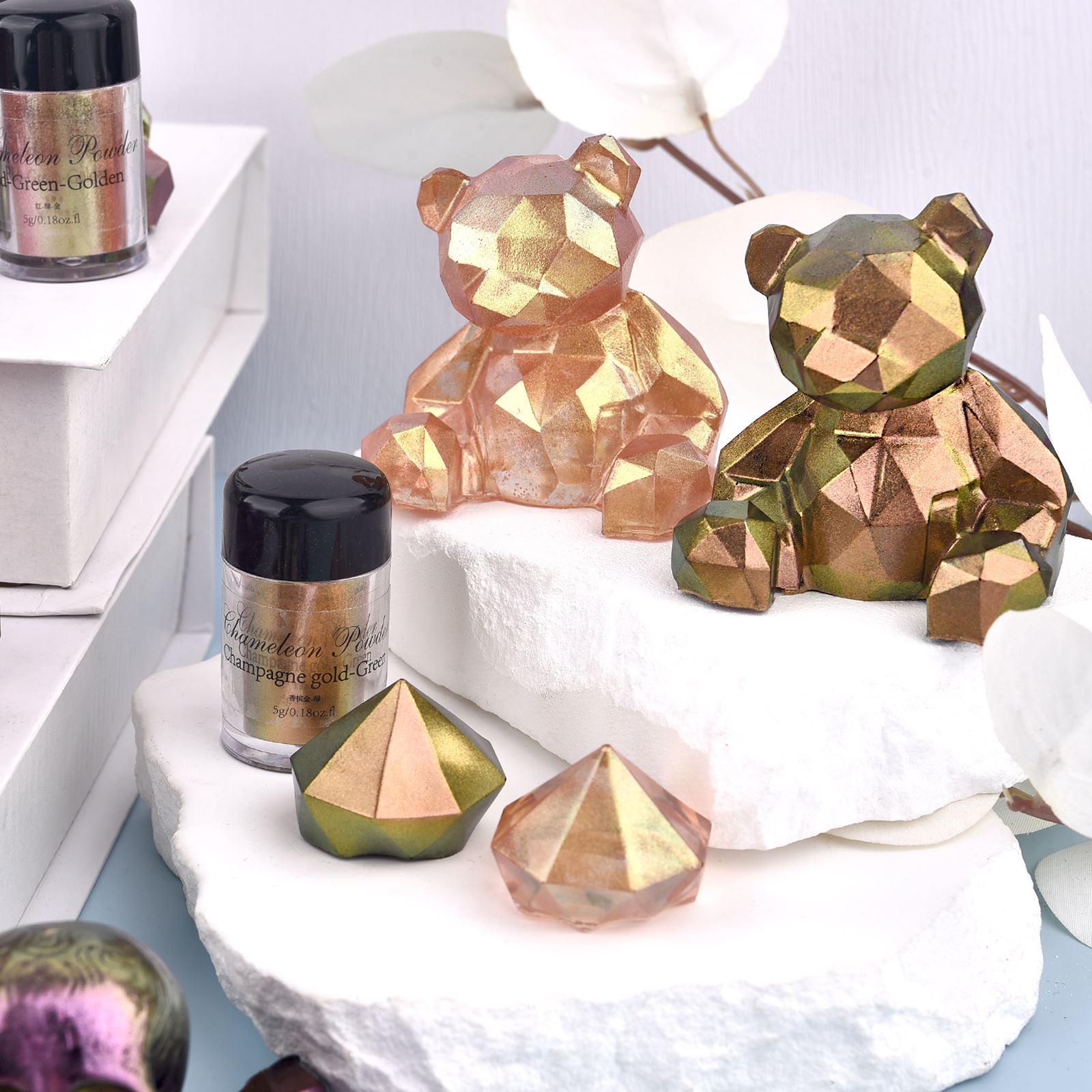 Mirror Chameleon Resin Pigment - Glitter Powder Resin 评论和价格