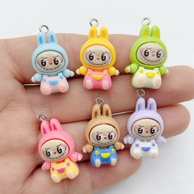 10Pcs Kawaii Rabbit Strawberry - Resin Art Earrings 评论和价格