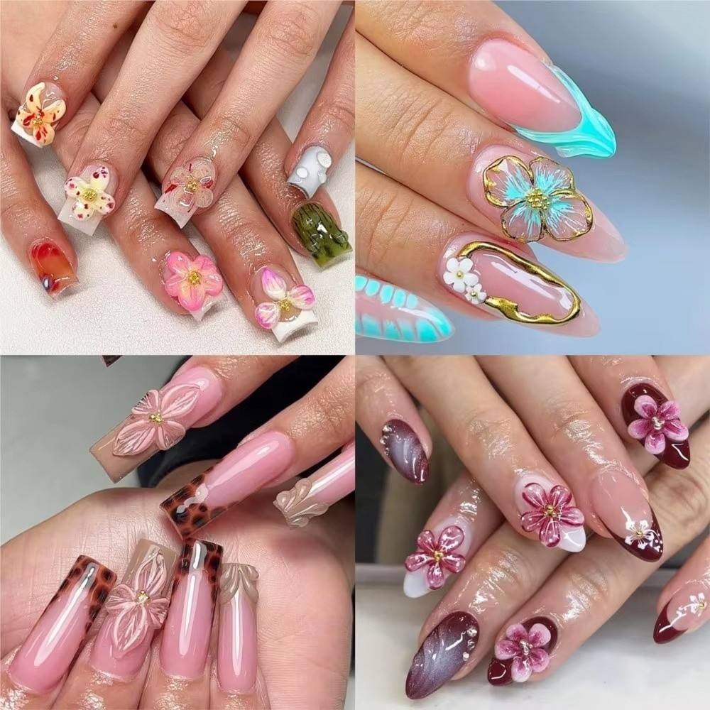 New 3Pcs/Set 3D Nail Mold Carv - Resin Art Templates Free 评论和价格