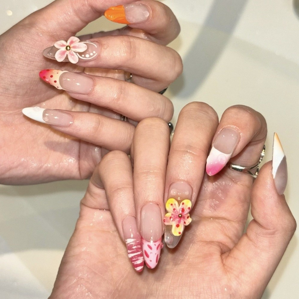 New 3Pcs/Set 3D Nail Mold Carv - Resin Art Templates Free 评论和价格