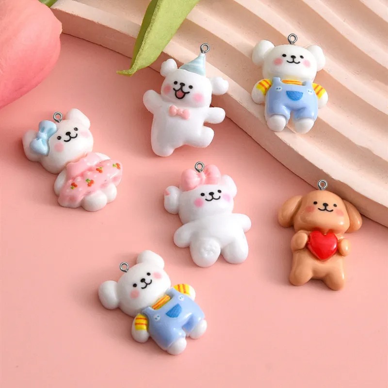 10pcs Cartoon Dog Resin Charms - Resin Art Diy Kit 评论和价格