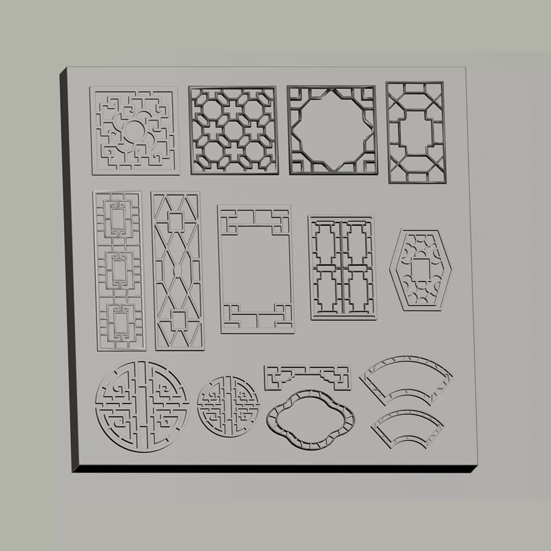 Vintage Chinese Window Tracery - Resin Art Templates Free 评论和价格