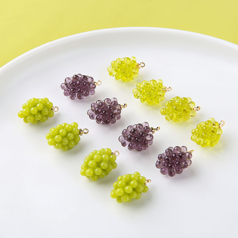 6pcs Cute Little Grapes Resin  - Resin Art Diy Kit 评论和价格