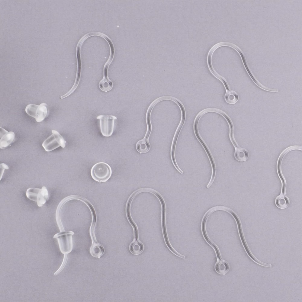 40pcs Clear Plastic Earring Ho - Resin Art Earrings 评论和价格
